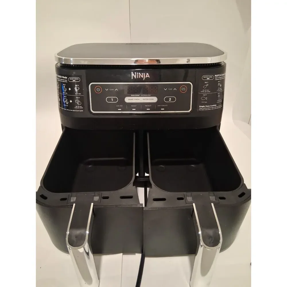 Ninja Foodi DZ100 4-in-1 8-Qt 2-Basket Air Fryer DualZone - New Open Box